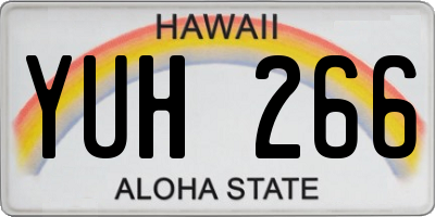 HI license plate YUH266