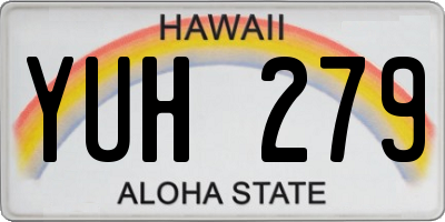 HI license plate YUH279