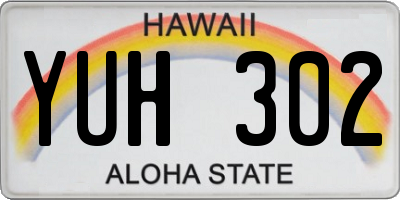 HI license plate YUH302