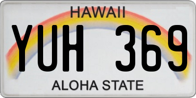 HI license plate YUH369