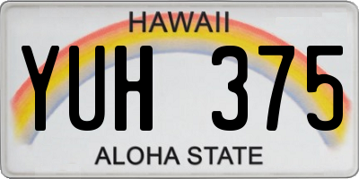 HI license plate YUH375