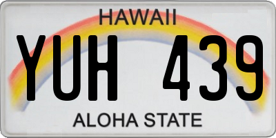 HI license plate YUH439