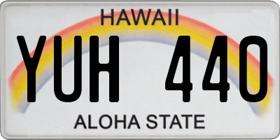 HI license plate YUH440