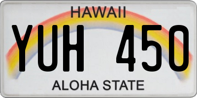 HI license plate YUH450