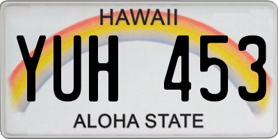 HI license plate YUH453