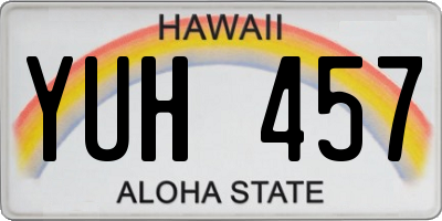 HI license plate YUH457