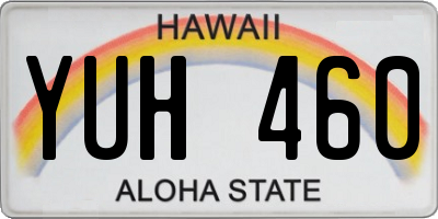 HI license plate YUH460