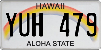 HI license plate YUH479