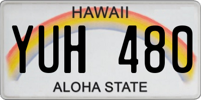HI license plate YUH480