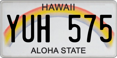HI license plate YUH575
