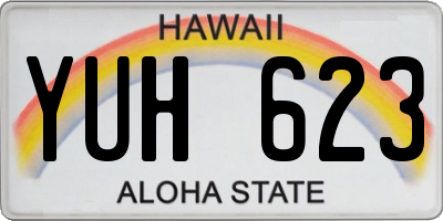 HI license plate YUH623