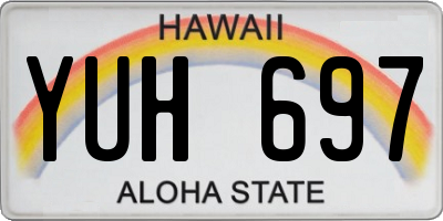 HI license plate YUH697