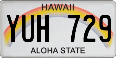 HI license plate YUH729