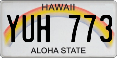 HI license plate YUH773