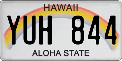 HI license plate YUH844