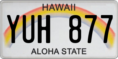 HI license plate YUH877
