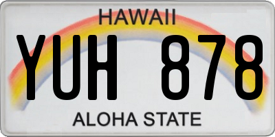 HI license plate YUH878