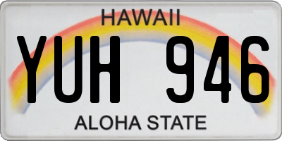 HI license plate YUH946
