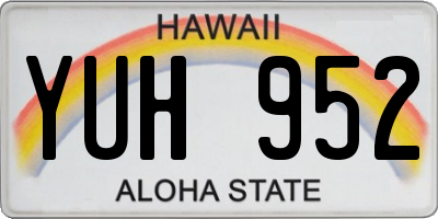 HI license plate YUH952