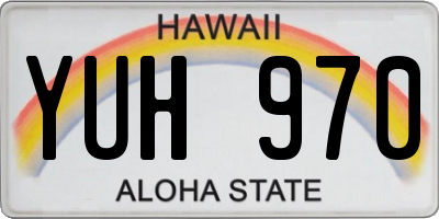 HI license plate YUH970
