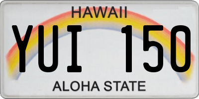 HI license plate YUI150