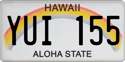 HI license plate YUI155