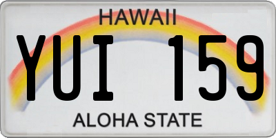 HI license plate YUI159