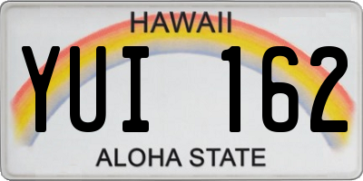 HI license plate YUI162