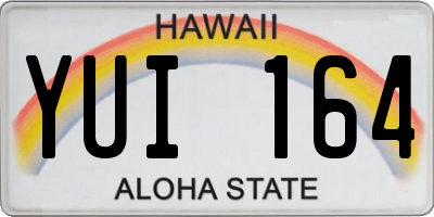 HI license plate YUI164