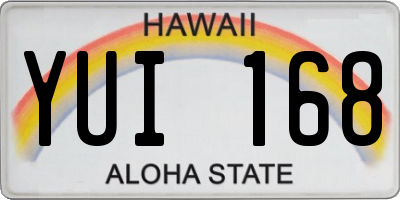 HI license plate YUI168
