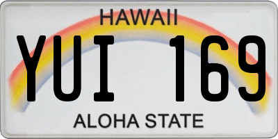 HI license plate YUI169