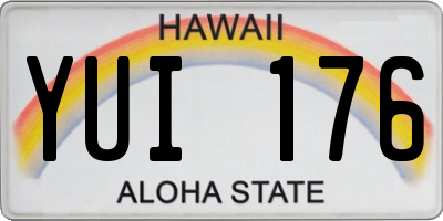 HI license plate YUI176