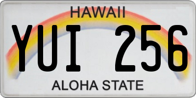HI license plate YUI256