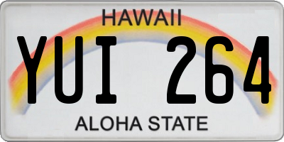 HI license plate YUI264