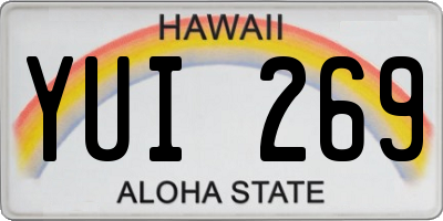 HI license plate YUI269