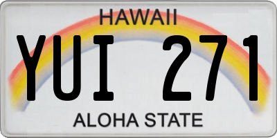 HI license plate YUI271