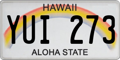 HI license plate YUI273