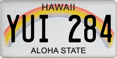 HI license plate YUI284