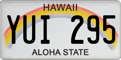HI license plate YUI295