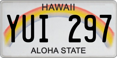 HI license plate YUI297
