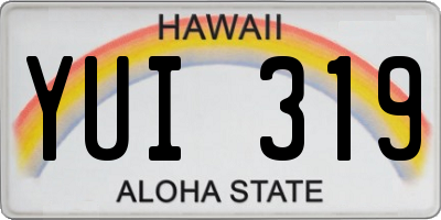 HI license plate YUI319