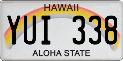 HI license plate YUI338