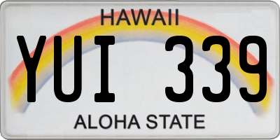 HI license plate YUI339