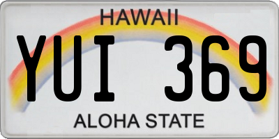 HI license plate YUI369