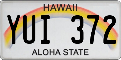 HI license plate YUI372