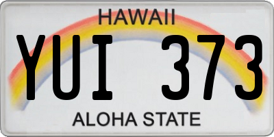 HI license plate YUI373
