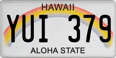HI license plate YUI379