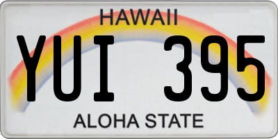 HI license plate YUI395