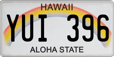 HI license plate YUI396