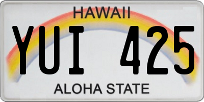 HI license plate YUI425
